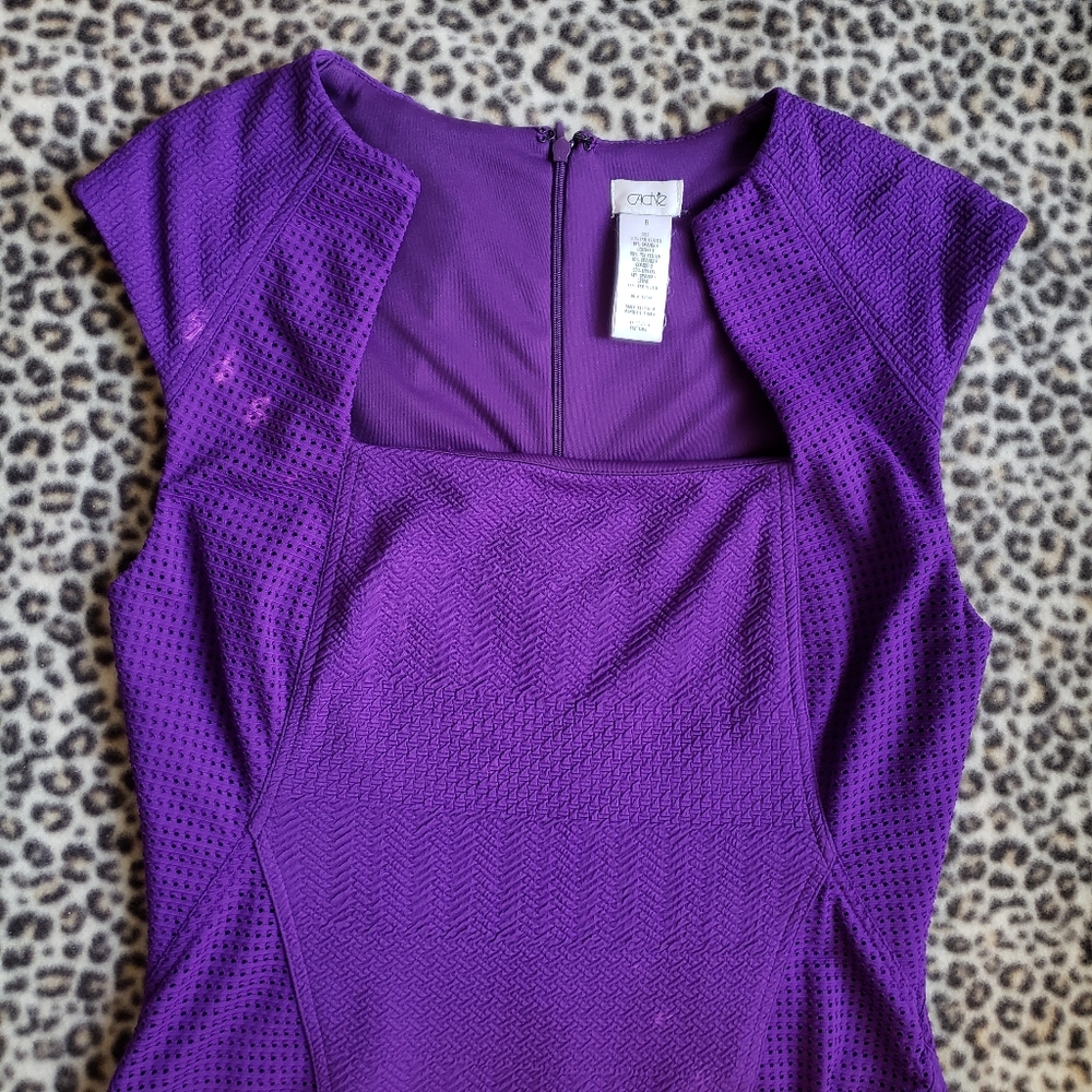 Cache Primary Solid Purple Structured Textured Fo… - image 3